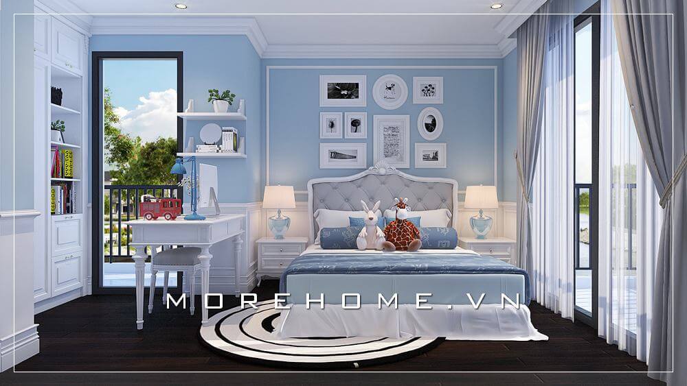 Giường ngủ bọc nỉ đầu giường